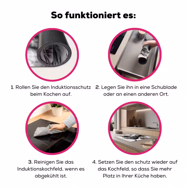 Koe - Schotse hooglander - Zwart - Wit - Dier - Natuur - Wild Inductie beschermer vinyl 3mm middel -zzzzzzz-lf-werking