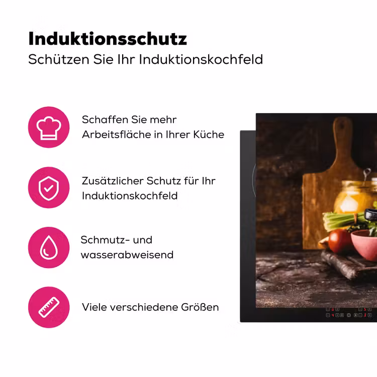 Culinaire Voorbereidingen bij Schemerlicht Inductie beschermer vinyl 3mm klein -zzzzzzz-lf-ups
