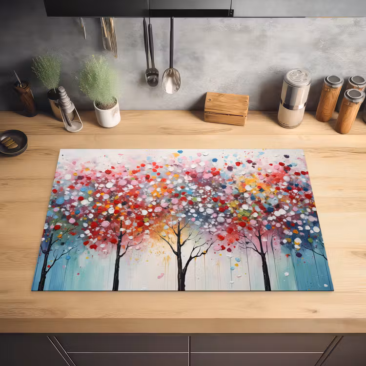 Kunst - Bomen - Natuur - Acryl Inductie beschermer vinyl 3mm klein -sfeer5