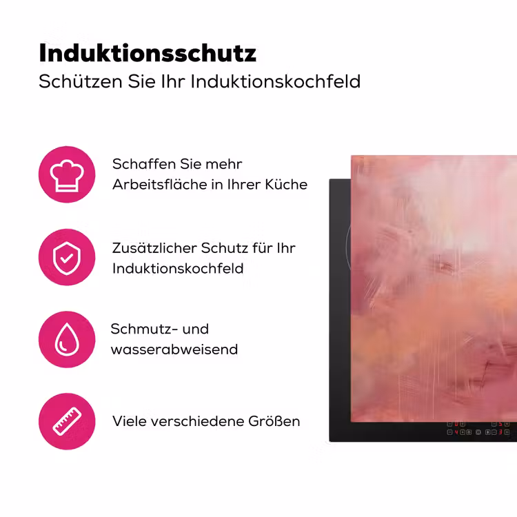 Kunst - Vloeiend - Pastel - Abstract Inductie beschermer vinyl 3mm middel -zzzzzzz-lf-ups