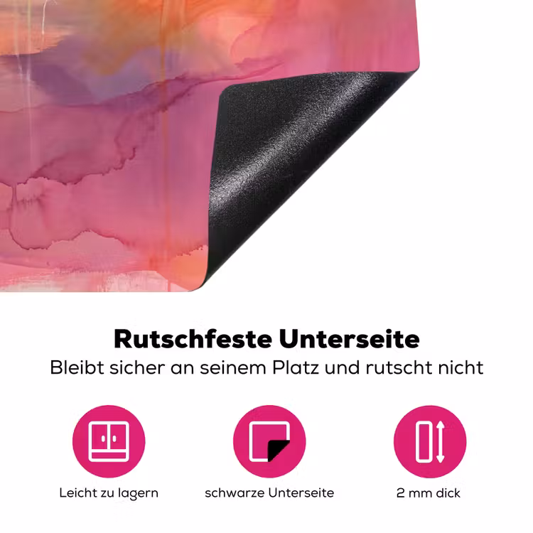 Kunst - Vloeiend - Overgangen - Oranje Inductie beschermer vinyl 3mm middel -zzzzzzz-lf-onderkant