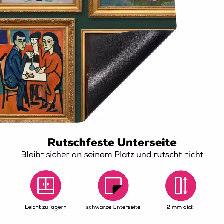 Kunst - Schilderijen - Collectie - Klassiek - Groen Inductie beschermer vinyl 3mm klein -zzzzzzz-lf-onderkant
