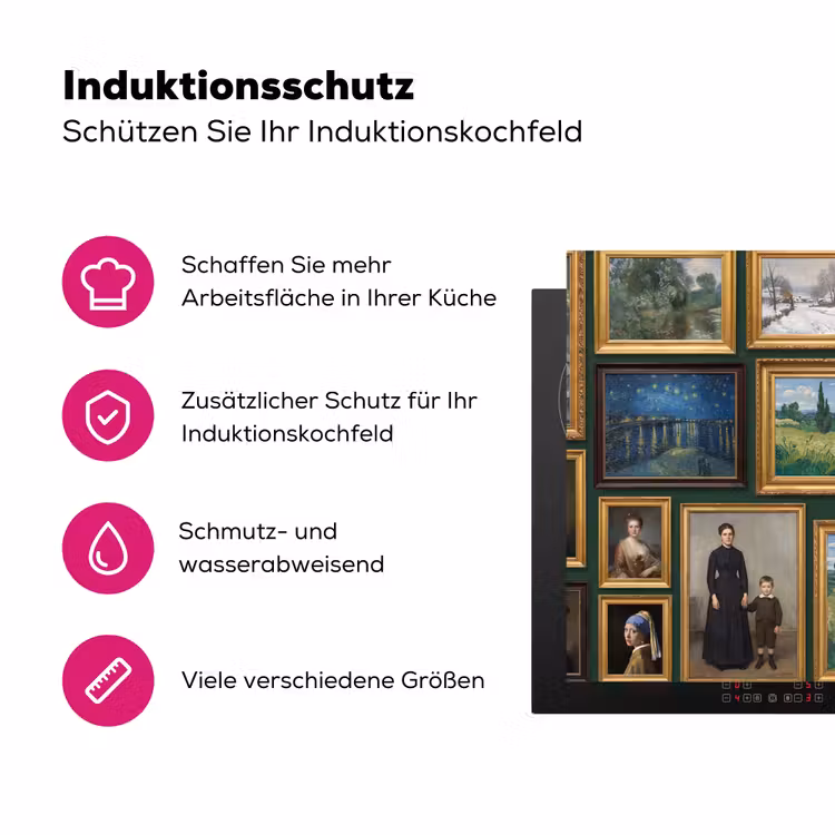 Kunst - Schilderijen - Collectie - Klassiek - Groen Inductie beschermer vinyl 3mm klein -zzzzzzz-lf-ups