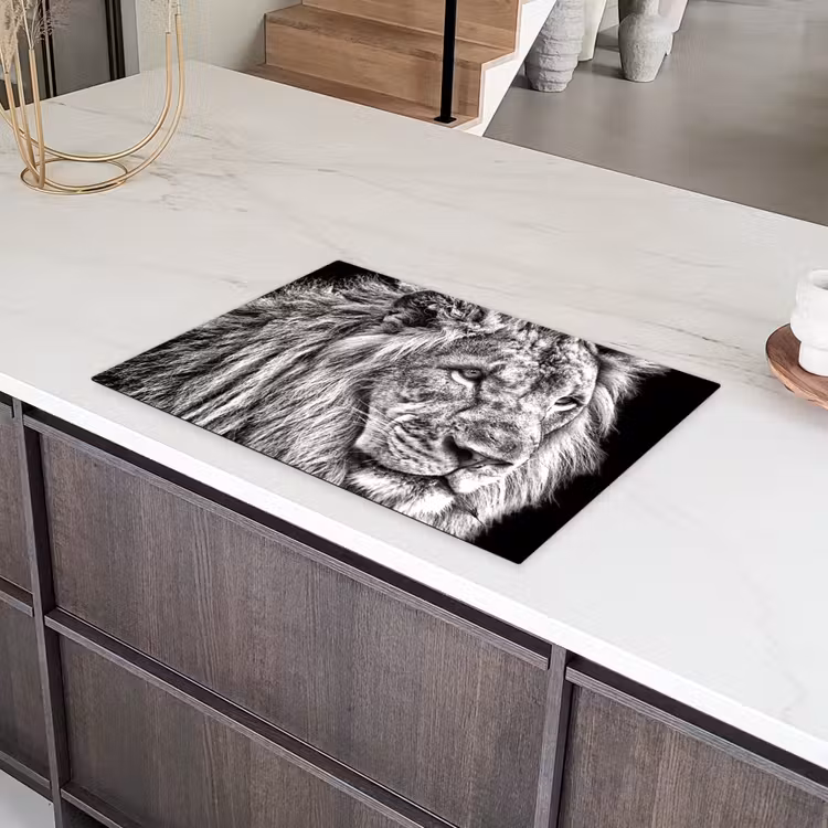 Gravure van een Koning Inductie beschermer vinyl 3mm klein -sfeer8