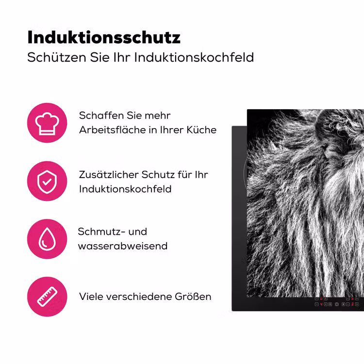 Gravure van een Koning Inductie beschermer vinyl 3mm klein -zzzzzzz-lf-ups