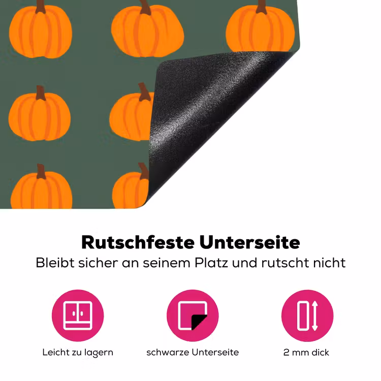Pompoen - Patroon - Oranje Inductie beschermer vinyl 3mm klein 276 -zzzzzzz-lf-onderkant
