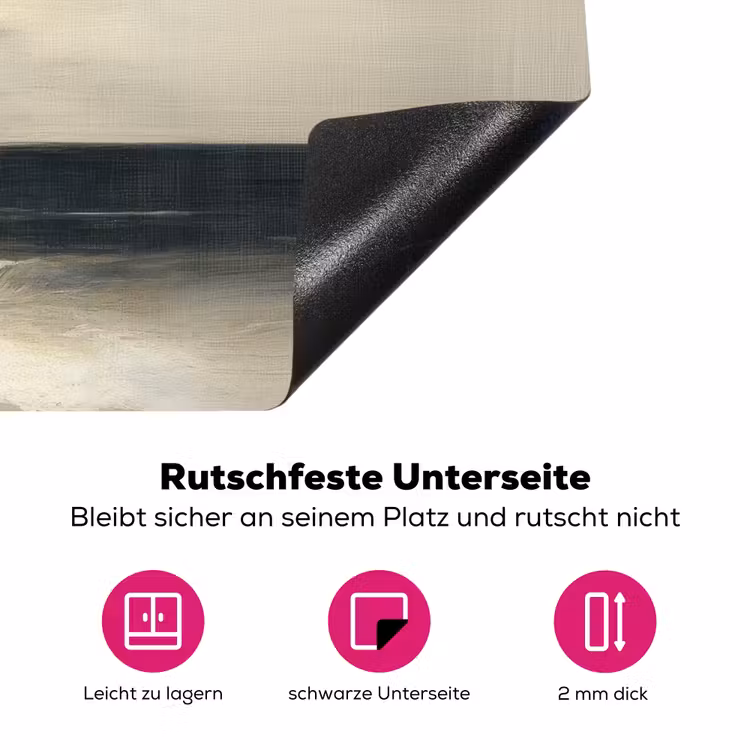 Kust - Golven - Rots - Storm Inductie beschermer vinyl 3mm klein -zzzzzzz-lf-onderkant
