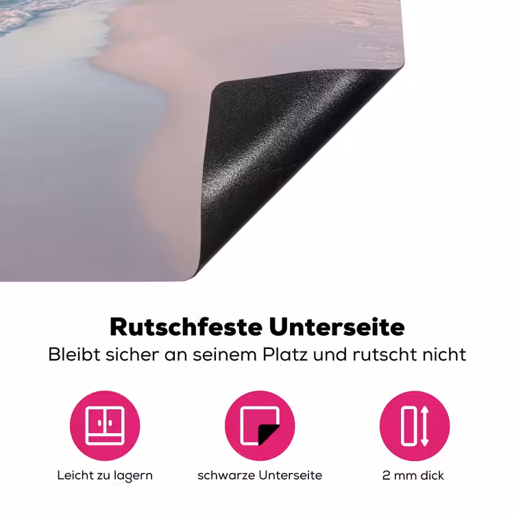 Kustlijn - Pastel - water Inductie beschermer vinyl 3mm klein -zzzzzzz-lf-onderkant