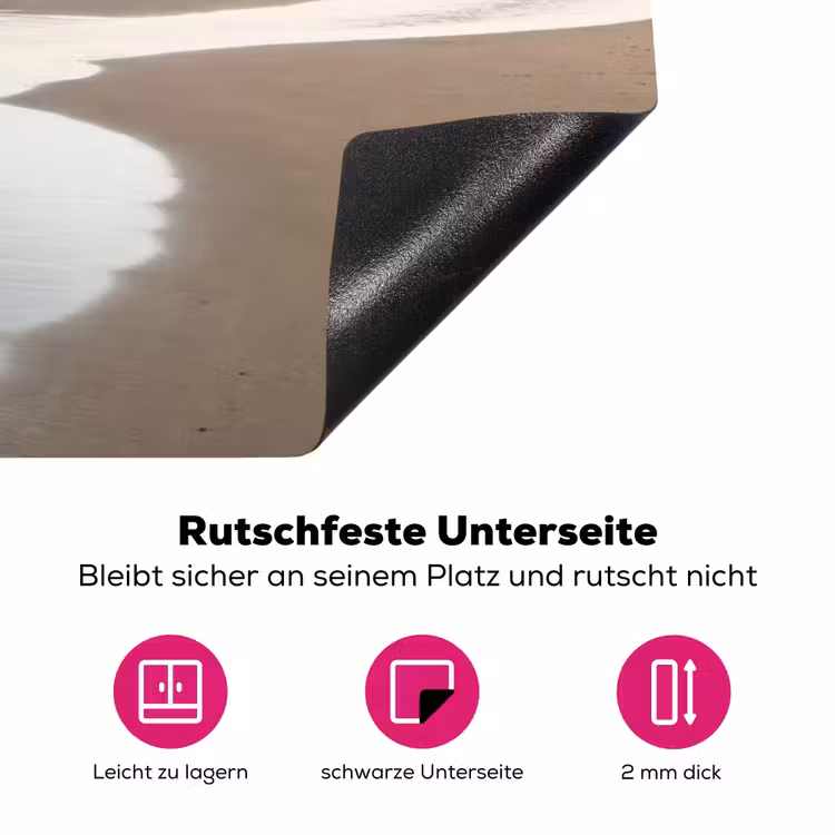 Kustlijn - Strand - Oceaan Inductie beschermer vinyl 3mm klein -zzzzzzz-lf-onderkant