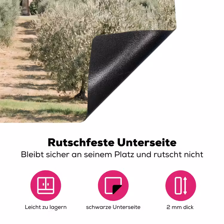 Herdabdeckplatte - Landhaus – Olivenbaum – Obstgarten - Landhuis - olijfboom - gaard Inductie beschermer vinyl 3mm middel