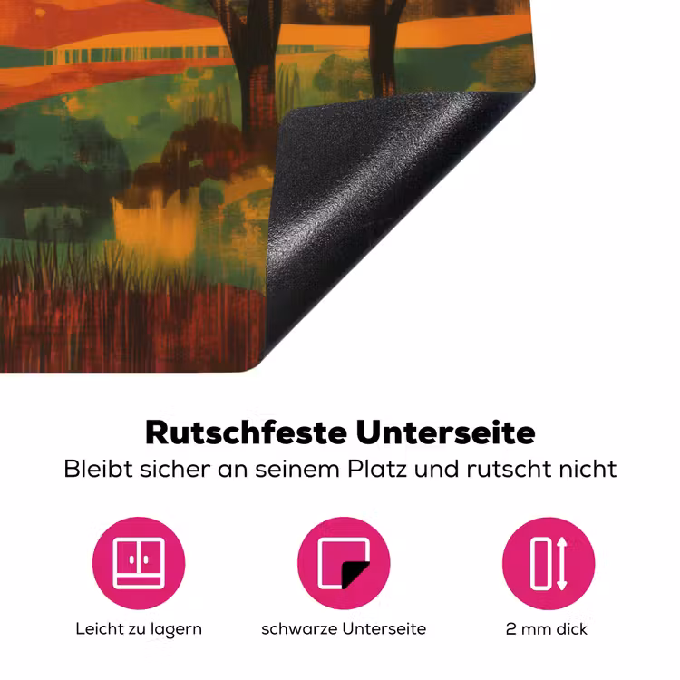 Landschap - Afrikaans - Zon Inductie beschermer vinyl 3mm klein -zzzzzzz-lf-onderkant