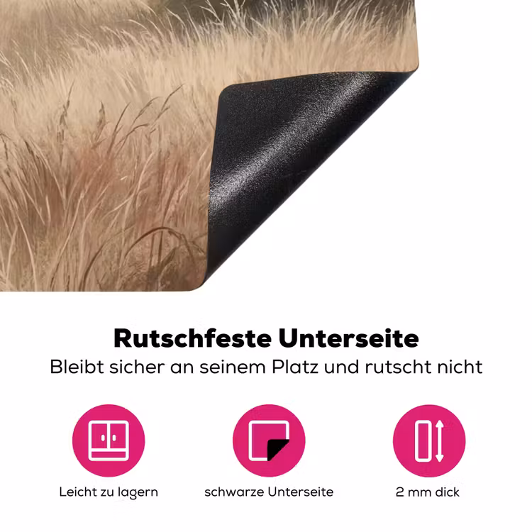 Landschap - Minimalistisch - Beige Inductie beschermer vinyl 3mm klein -zzzzzzz-lf-onderkant