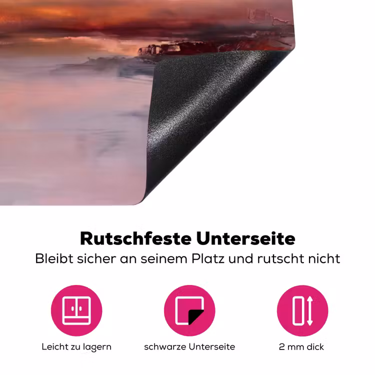 Landschap - Zonsondergang - Abstract - Modern - Roze Inductie beschermer vinyl 3mm middel -zzzzzzz-lf-onderkant