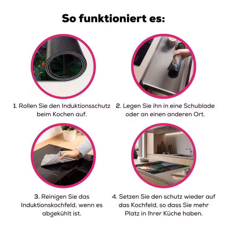 Landschap - Hek - Pad - Zonsondergang - Natuur Inductie beschermer vinyl 3mm middel -zzzzzzz-lf-werking