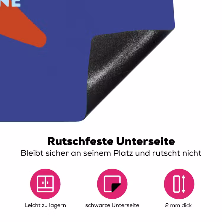Slow down you're doing fine - Ster - Blauw Inductie beschermer vinyl 3mm klein -zzzzzzz-lf-onderkant