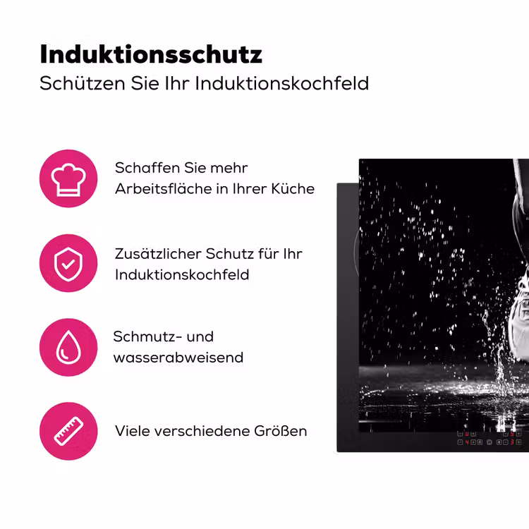Hardloopschoenen - Rennen - Druppels - Zwart Inductie beschermer vinyl 3mm klein -zzzzzzz-lf-ups