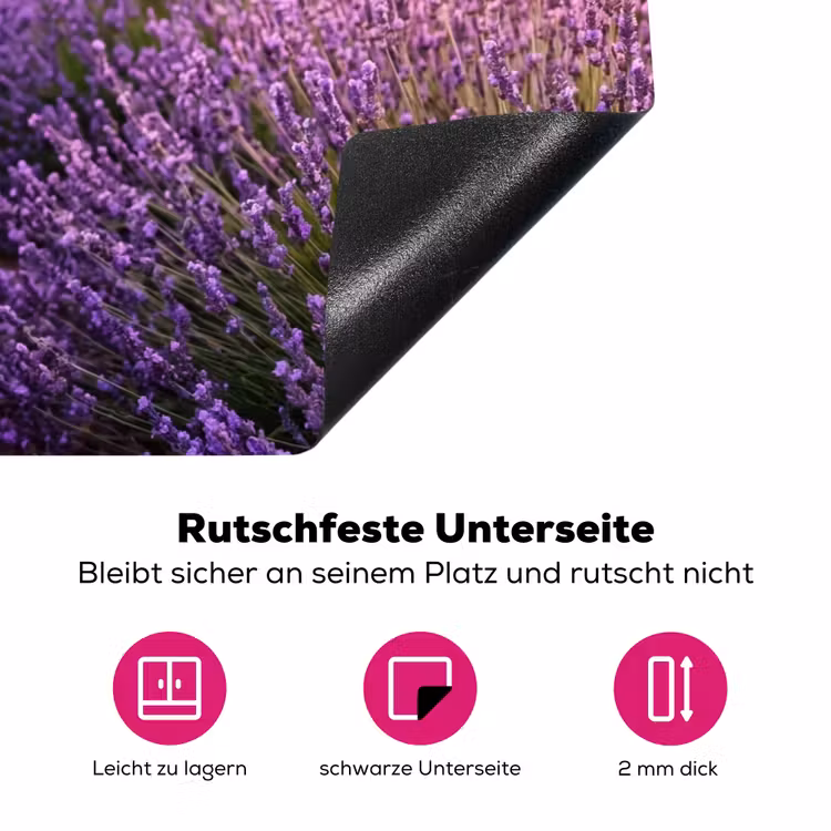 Lavendel - Veld - Natuur - Paars Inductie beschermer vinyl 3mm klein -zzzzzzz-lf-onderkant