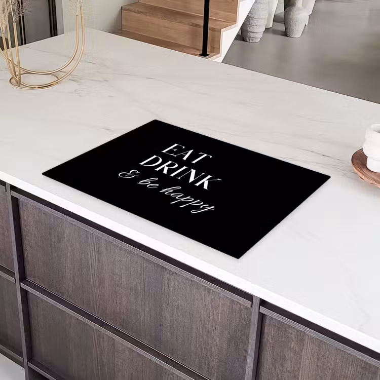 Levensvreugde in Zwart en Wit Inductie beschermer vinyl 3mm klein -sfeer8