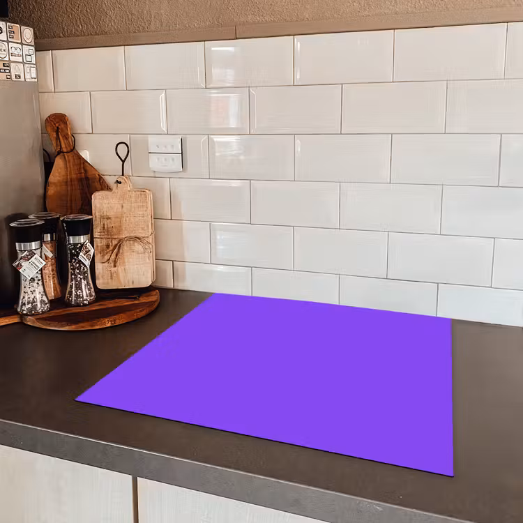 Vivid - Violet - Paars Inductie beschermer vinyl 3mm middel 274 -sfeer3