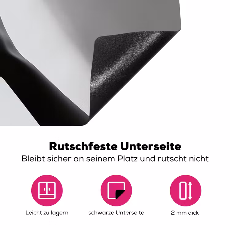 Lichtinval - Wijn - Rood - Glas Inductie beschermer vinyl 3mm klein -zzzzzzz-lf-onderkant