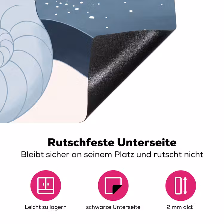 Vuurtoren - Zee - Schelp - Abstract - Blauw Inductie beschermer vinyl 3mm middel -zzzzzzz-lf-onderkant