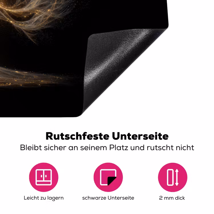 Lichtjes - Boom - Abstract - Zwart Inductie beschermer vinyl 3mm klein -zzzzzzz-lf-onderkant