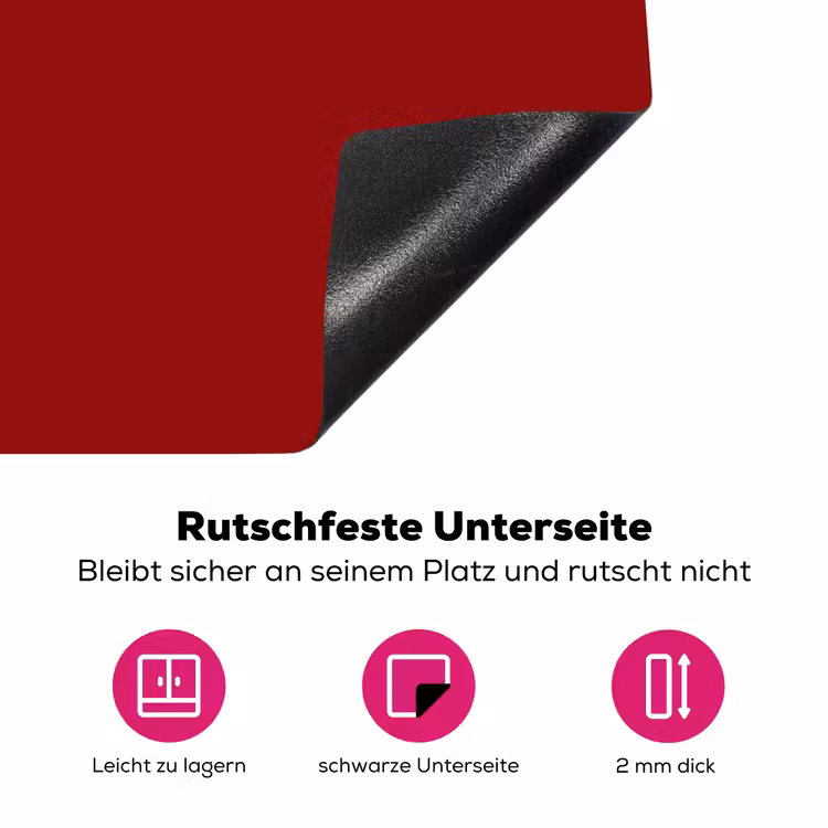 Love - Hart - Rood Inductie beschermer vinyl 3mm klein -zzzzzzz-lf-onderkant