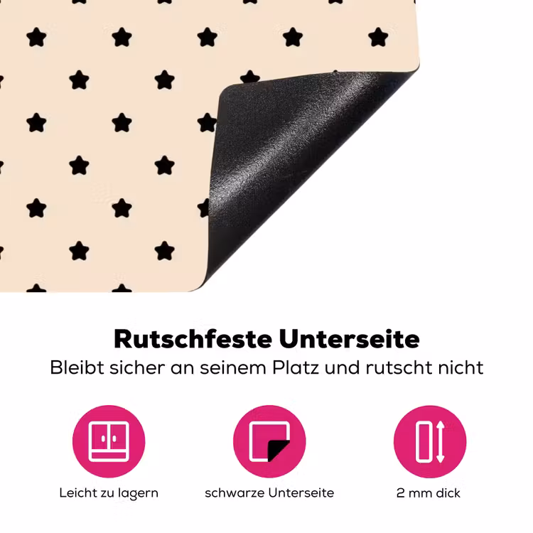 Love - Stippen - Roze Inductie beschermer vinyl 3mm klein -zzzzzzz-lf-onderkant