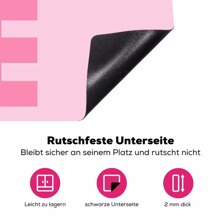 Love - Roze - Hart - Valentijn Inductie beschermer vinyl 3mm klein -zzzzzzz-lf-onderkant
