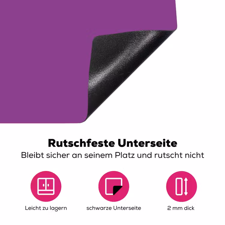 Paars - Kleuren - Effen Inductie beschermer vinyl 3mm klein 276 -zzzzzzz-lf-onderkant
