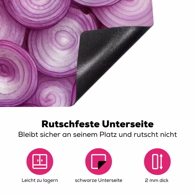 Paars - Uien - Close up Inductie beschermer vinyl 3mm klein -zzzzzzz-lf-onderkant
