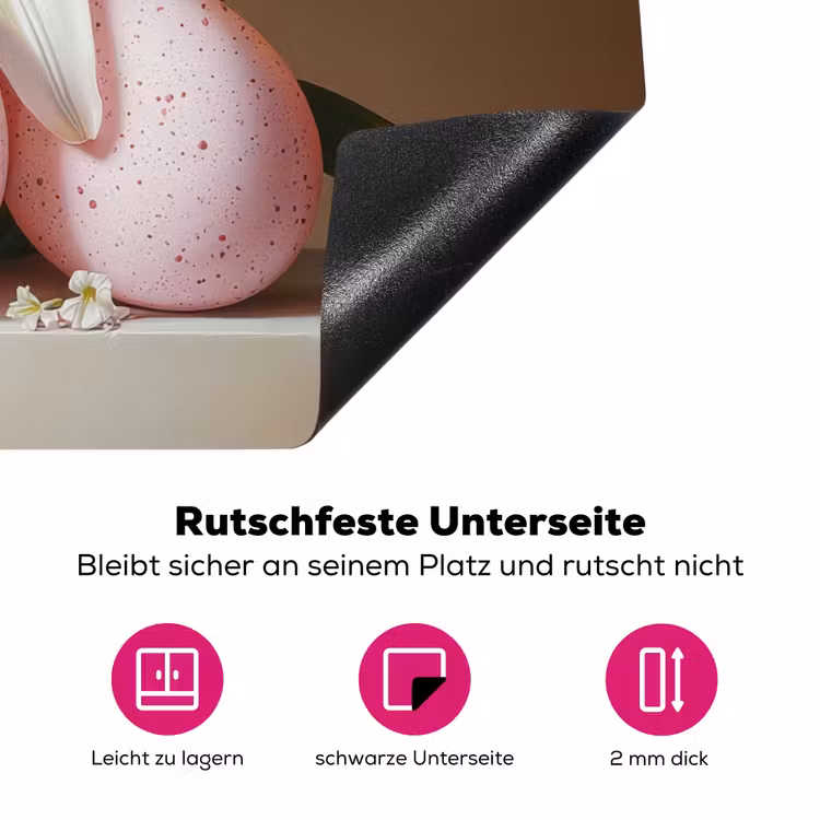 Lelies - Eieren - Pasen Inductie beschermer vinyl 3mm klein -zzzzzzz-lf-onderkant