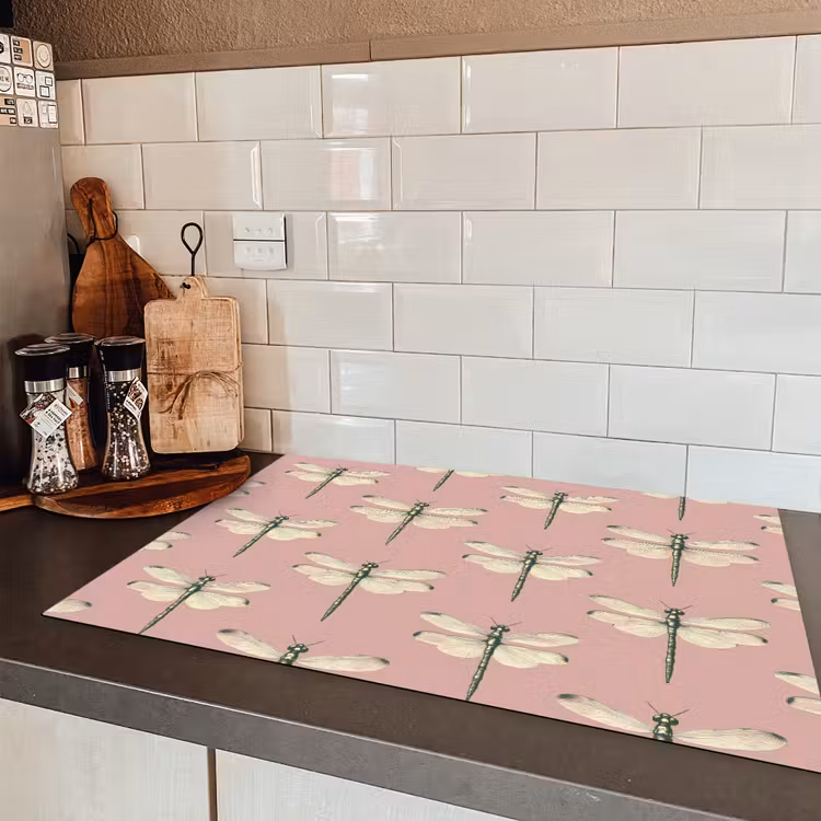 Lillibellen - Patroon - Roze Inductie beschermer vinyl 3mm klein 276 -sfeer3