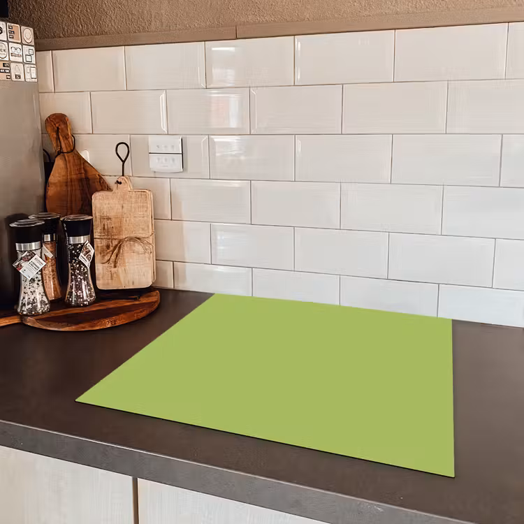 Lime - Glow - Groen Inductie beschermer vinyl 3mm middel 274 -sfeer3