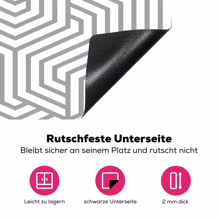 Lijn - Design - Geometrie - Patroon Inductie beschermer vinyl 3mm klein 276 -zzzzzzz-lf-onderkant