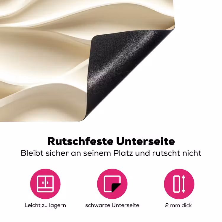 Lijnen - Golvend - Crème Inductie beschermer vinyl 3mm klein 276 -zzzzzzz-lf-onderkant