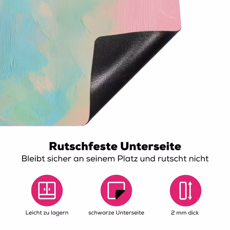 Lippenstift - Rood - Penseelstreken Inductie beschermer vinyl 3mm klein -zzzzzzz-lf-onderkant