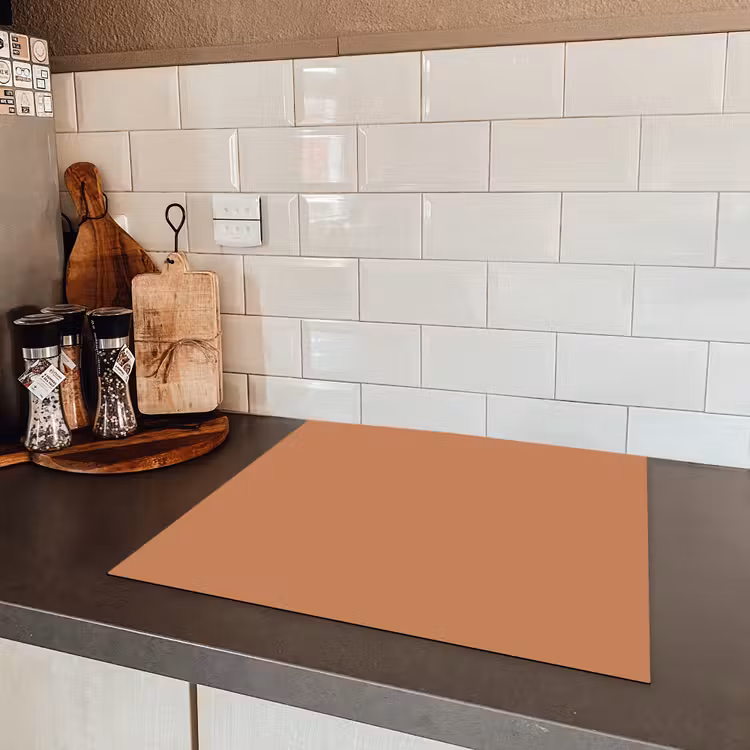 Little - Italy - Oranje Inductie beschermer vinyl 3mm middel 274 -sfeer3