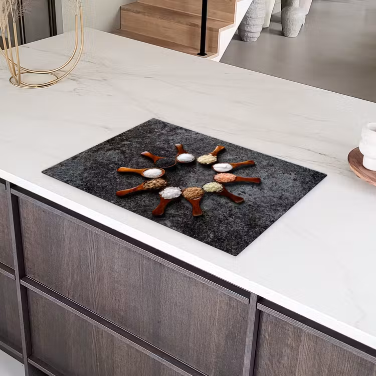 Lepel - Kruiden - Specerijen - Keuken - Industrieel Inductie beschermer vinyl 3mm klein -sfeer8