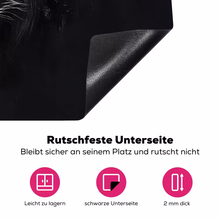 Leeuw - Gesplitst - Zwart - Lijn Inductie beschermer vinyl 3mm klein -zzzzzzz-lf-onderkant