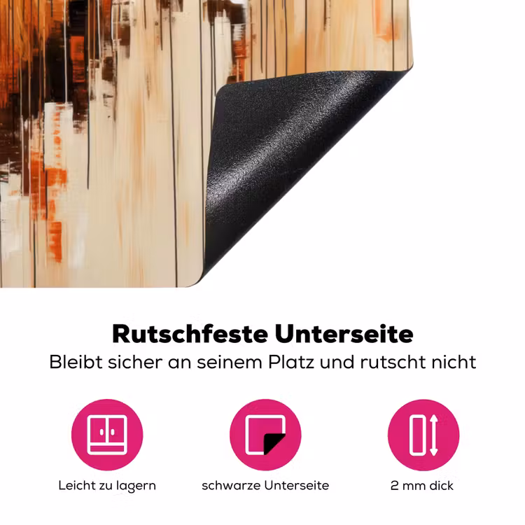 Leeuwenkop - Lijnen - Crème Inductie beschermer vinyl 3mm klein -zzzzzzz-lf-onderkant