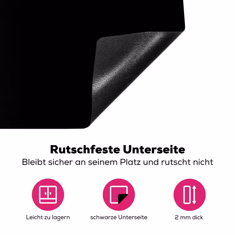 Paardenbloem - Zwart - Bloemen - Botanisch Inductie beschermer vinyl 3mm klein -zzzzzzz-lf-onderkant