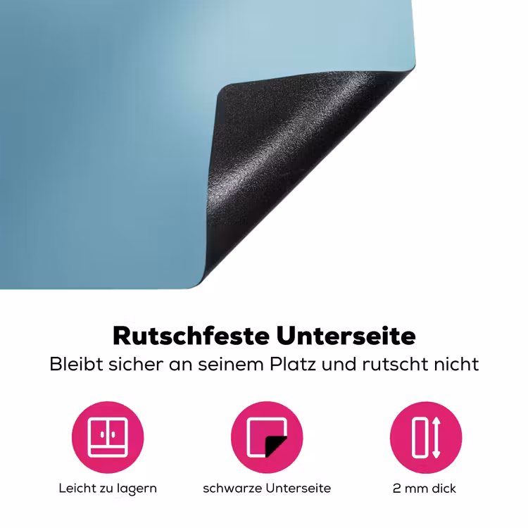 Paardenbloem - Wind - Blauw Inductie beschermer vinyl 3mm klein -zzzzzzz-lf-onderkant