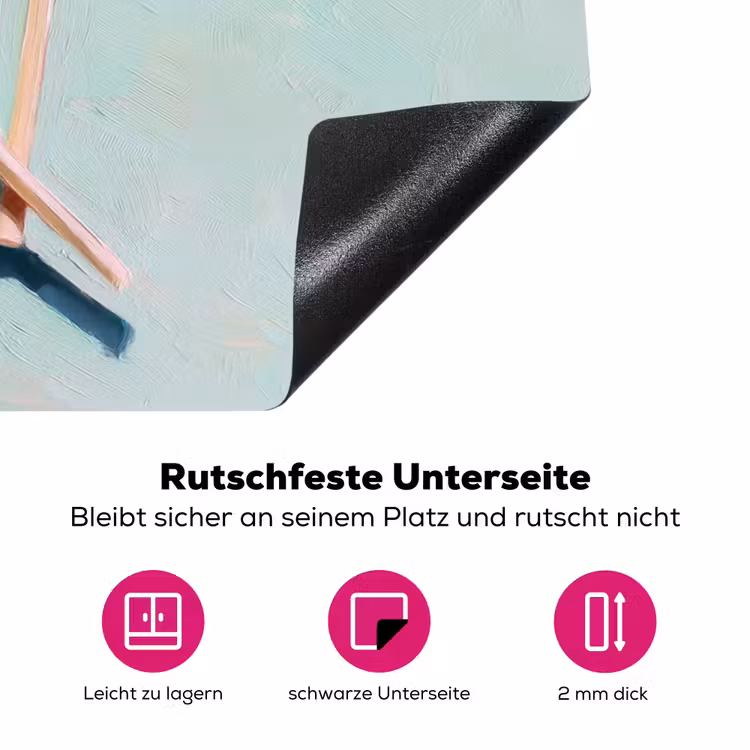 Lollys - Schaduw - Drie - Blauw Inductie beschermer vinyl 3mm klein -zzzzzzz-lf-onderkant