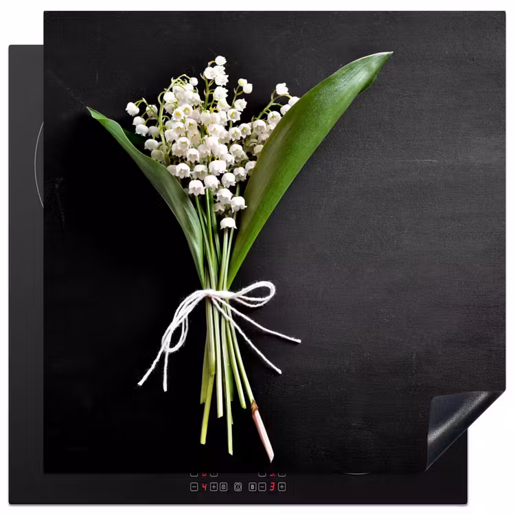 Lelietjes van dalen - Bloemen - Stilleven - Flora Inductie beschermer vinyl 3mm middel -3d