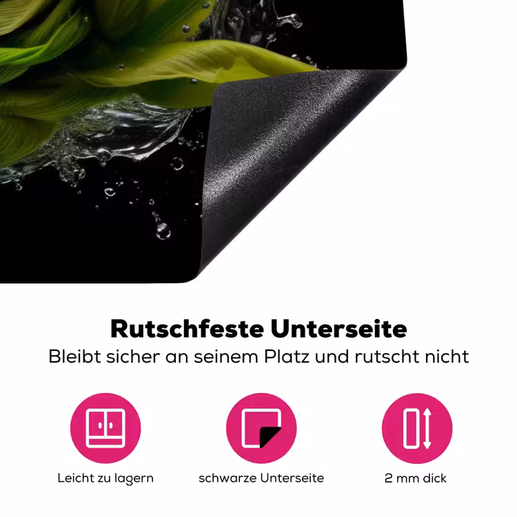 Maïs - Groente - Planten - Zwart - Water Inductie beschermer vinyl 3mm klein -zzzzzzz-lf-onderkant