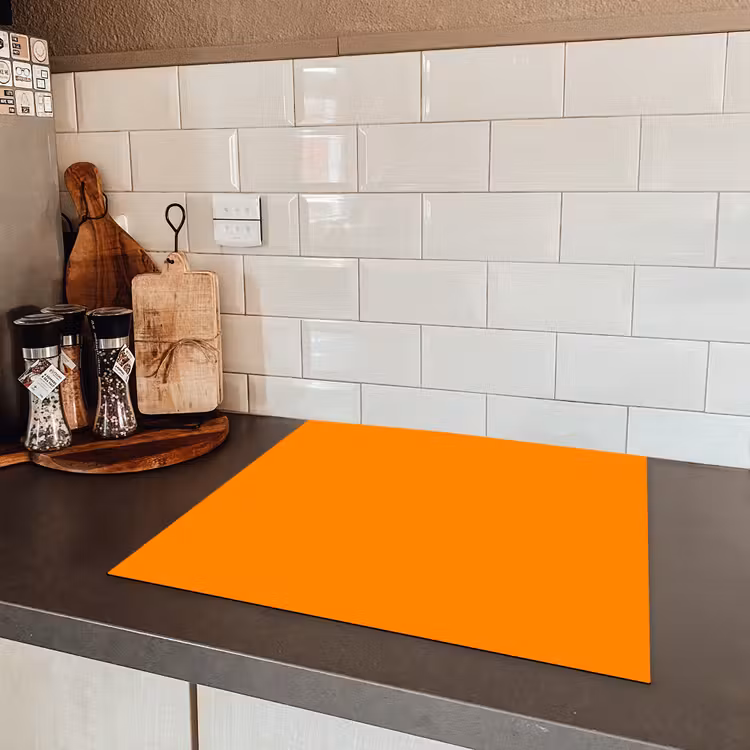 Marigold - Glow - Oranje Inductie beschermer vinyl 3mm middel 274 -sfeer3