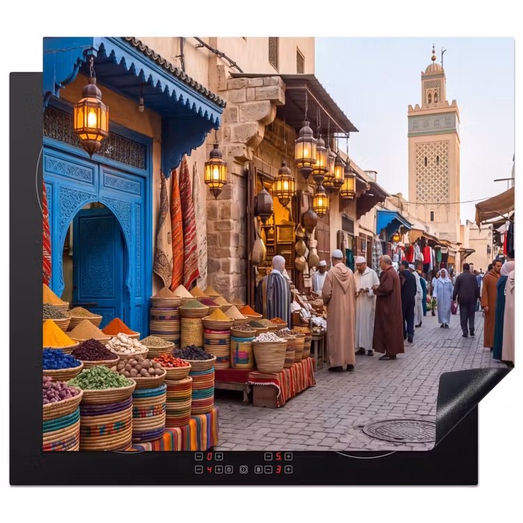 Herdabdeckplatte - Markt – Orientalisch – Farbenfroh - Markt - Oosters - Kleurrijk Inductie beschermer vinyl 3mm middel