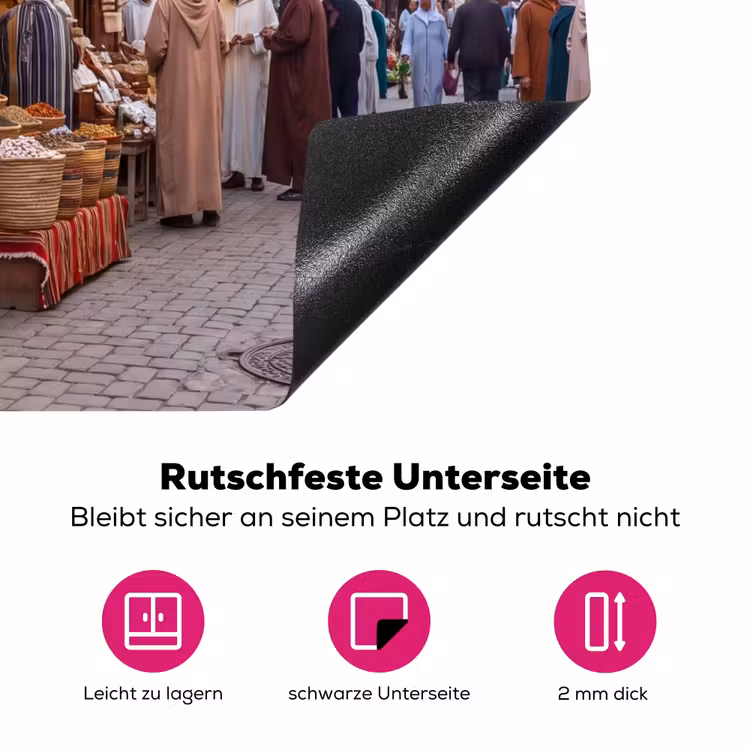 Herdabdeckplatte - Markt – Orientalisch – Farbenfroh - Markt - Oosters - Kleurrijk Inductie beschermer vinyl 3mm middel