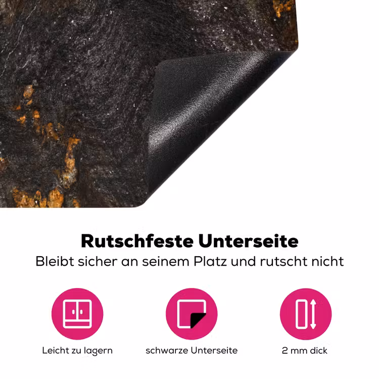 Marmer - Kalk - Zwart - Goud - Marmerlook - Luxe Inductie beschermer vinyl 3mm middel -zzzzzzz-lf-onderkant